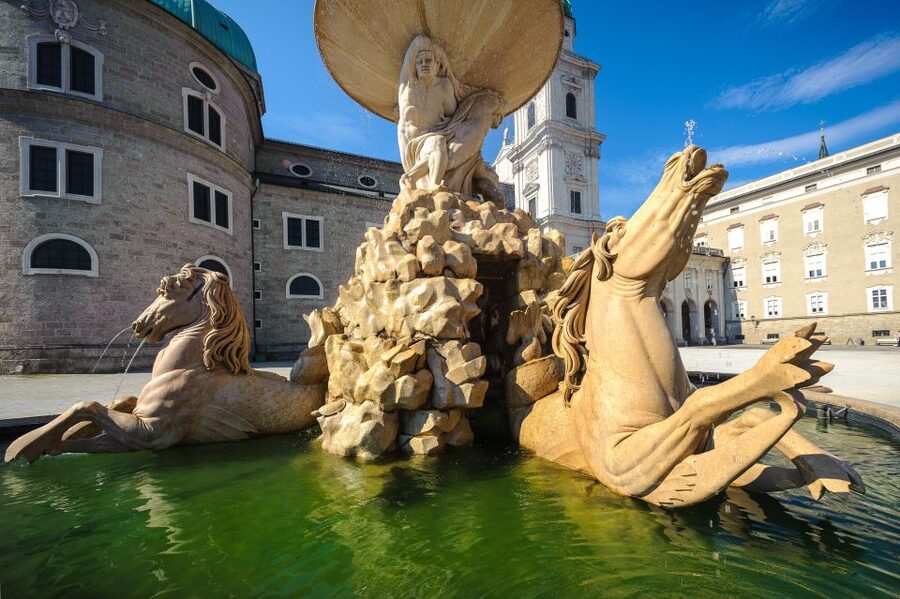 From Vienna: Sound of Movies Musical Tour to Salzburg - Mirabell Gardens and the Pegasus Fountain