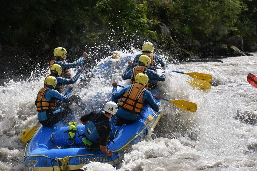Imster Schlucht: White-Water Rafting in the Tyrolean Alps - The finish: shower, drink, and Tyrolean food