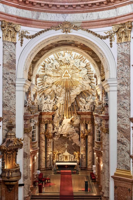 Karlskirche Entry Ticket with Panoramic Terrace Access - The treasury and church model