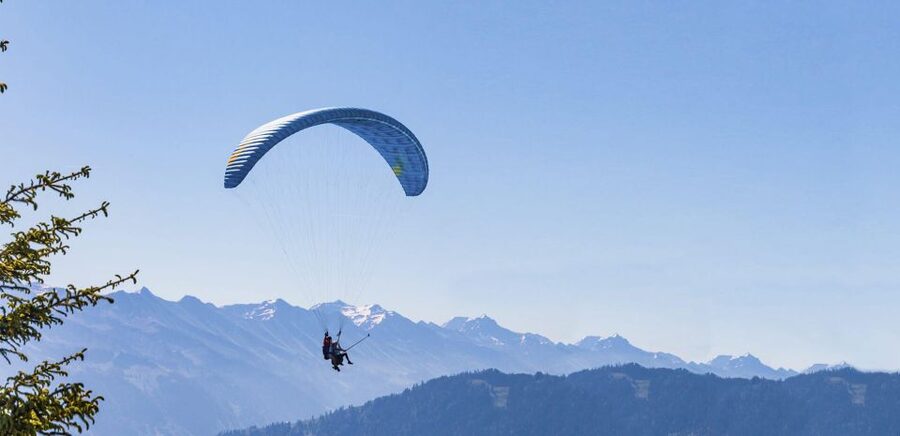Mayrhofen: Paragliding Flight Experience Over Mountains - From Stocky Air to the cable car