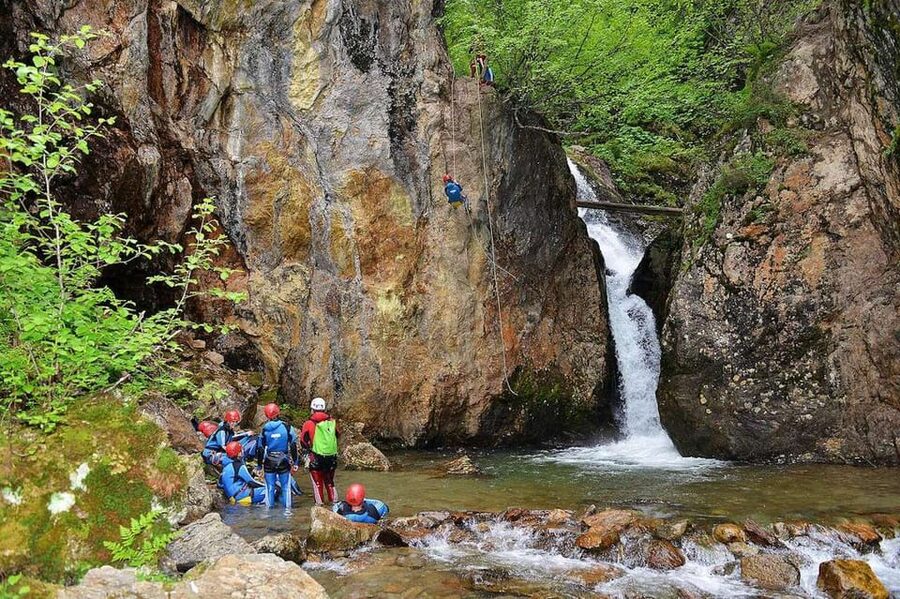 Ötztal: Beginners Canyoning Experience - Optional 4-meter jumps and the main natural slide