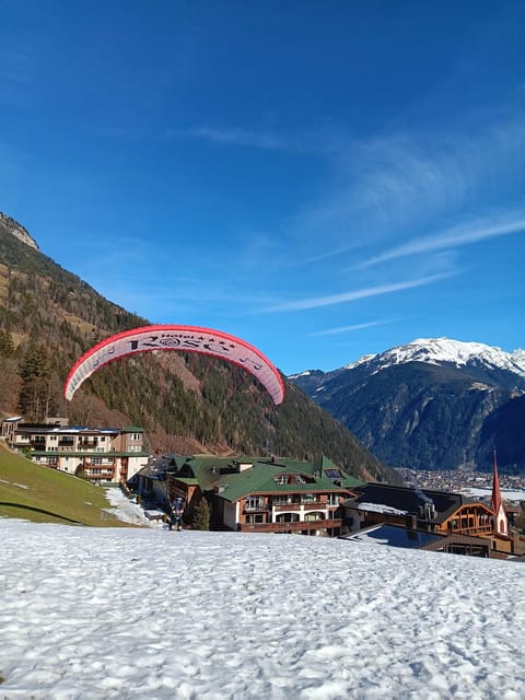 Paragliding Tandem Flight - Taking off above Tyrol