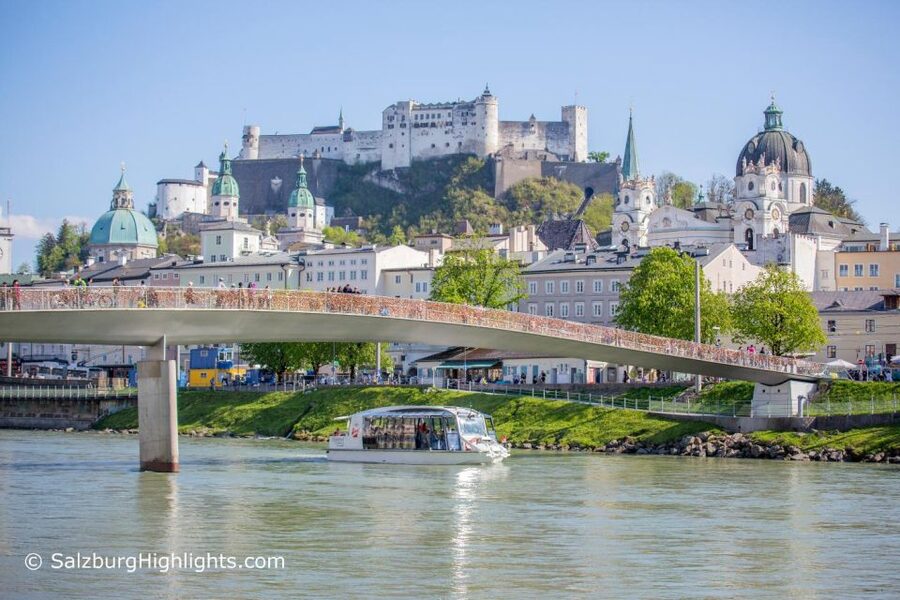Salzburg: River Cruise & Best of Mozart Fortress Concert - The Salzach cruise and its mountain views