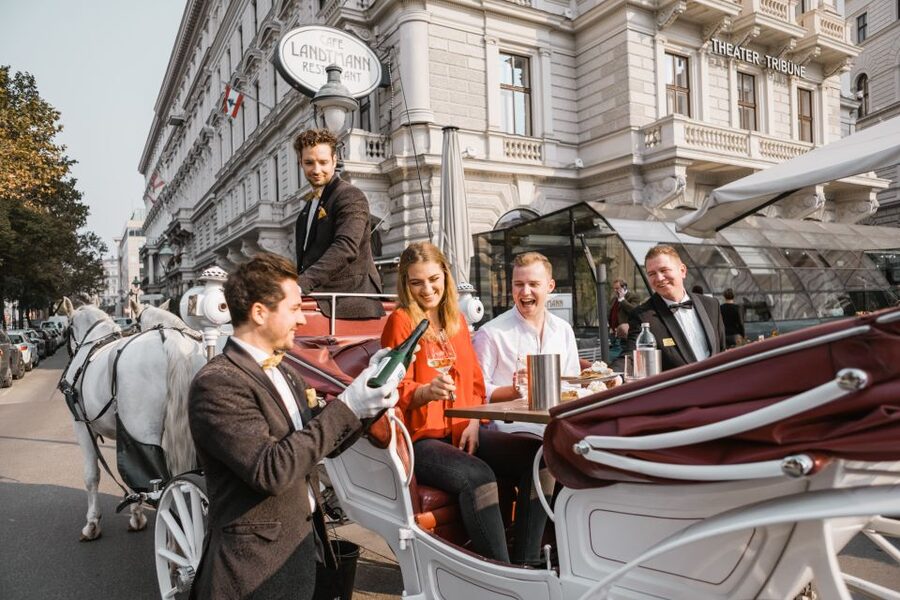 Vienna: Culinary Horse-Drawn Carriage Experience - Food, Sparkling Wine, and the Butler Service