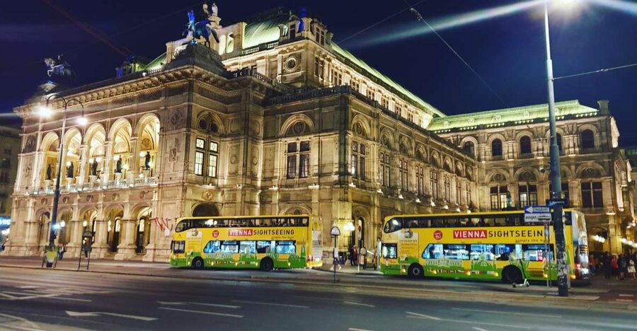 Vienna: Panoramic Night Tour by Bus - The Vienna State Opera sets the tone