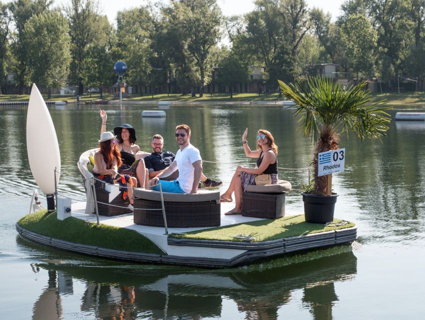Vienna: Private Floating Island E-Boat Rental on Danube - Choosing your own hour on the water