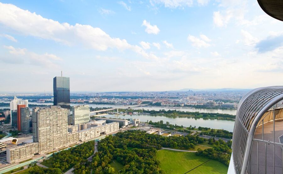 Vienna: Skip-the-Line Entrance Ticket to the Danube Tower - What you see from the observation decks