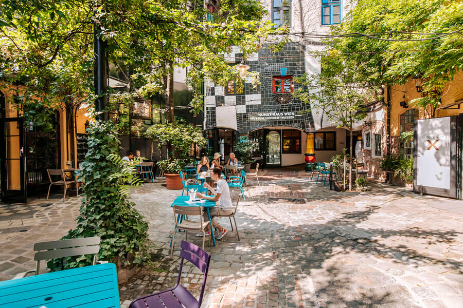 Vienna: Tickets for Kunst Haus Wien: Museum Hundertwasser - A calm pause at Café Friedlich