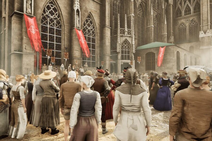 Vienna: Time Traveling Virtual Reality Sightseeing Tour - Neuer Markt to the first medieval procession